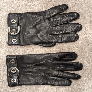 Coach Leather and Cashmere gloves